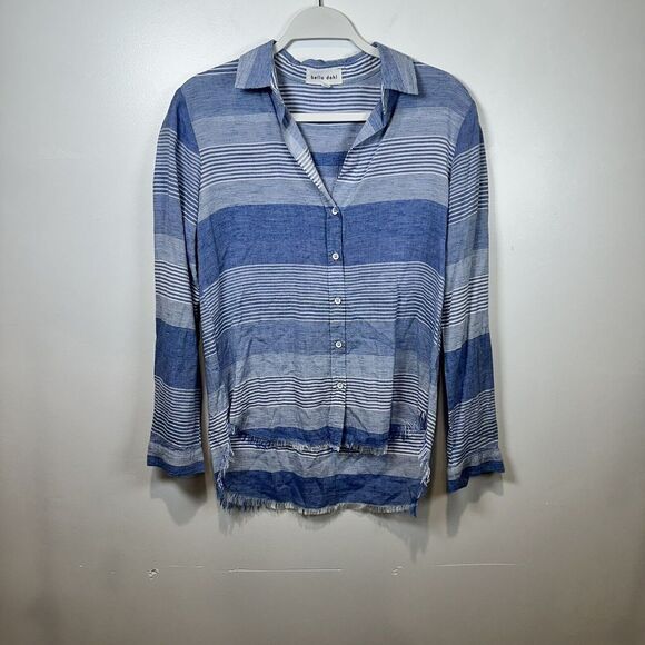Bella Dahl Tops - Bella Dahl Blue/White Striped Button Down Women's Shirt XS